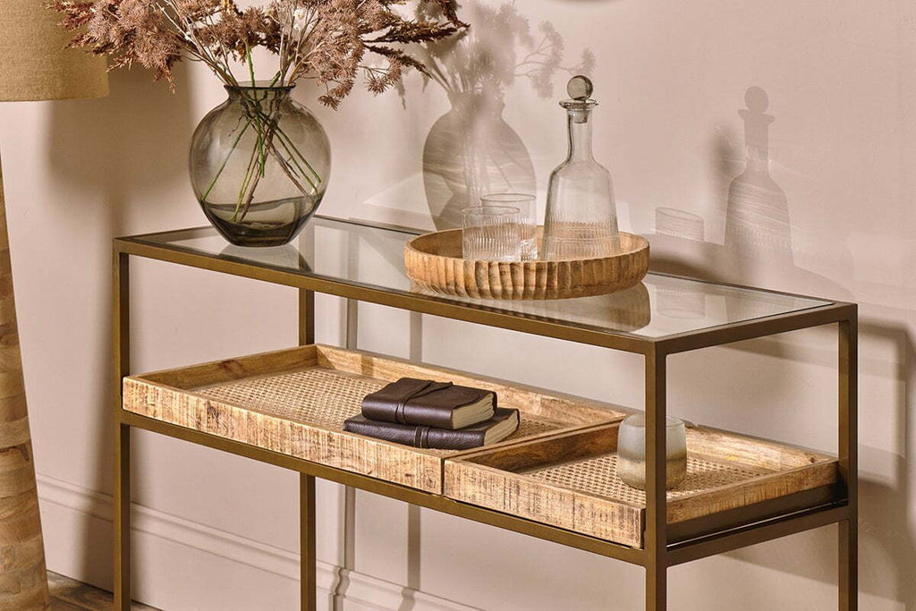 Luzon Iron & Mango Wood Display Console Table