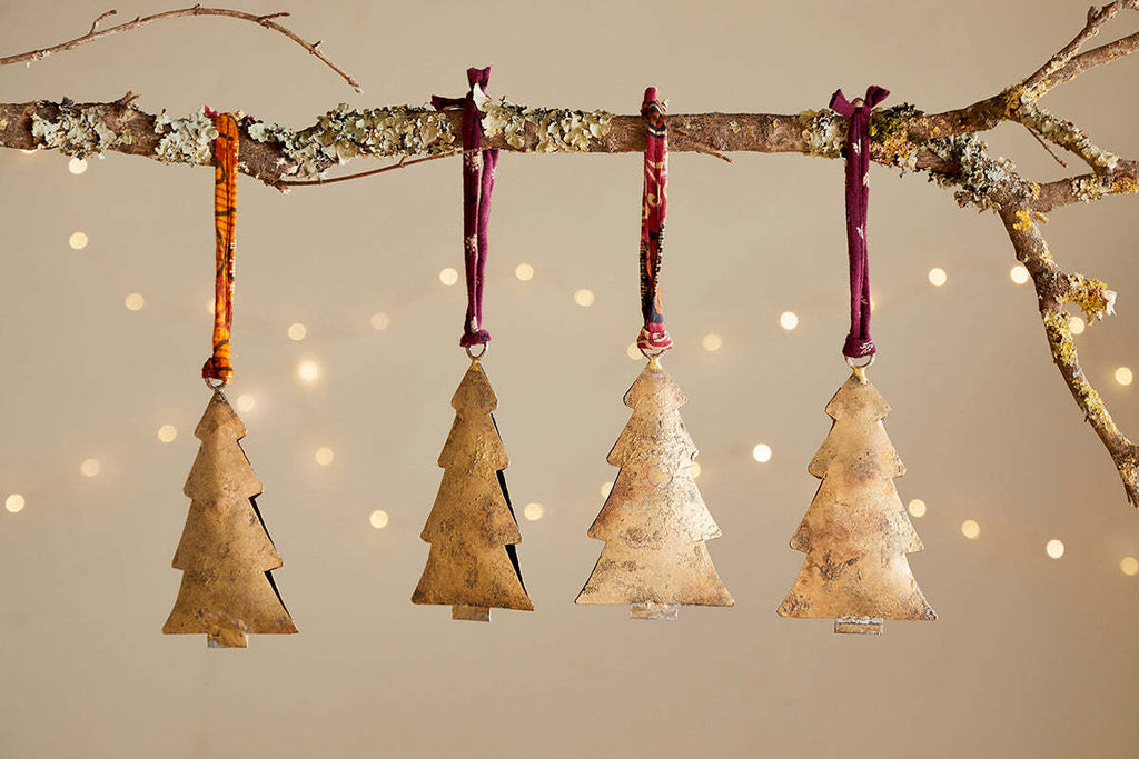 Mishti Tree Baubles - Antique Brass - Large (Set of 4)