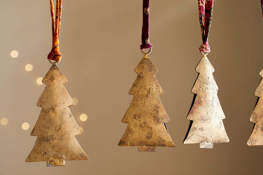 Mishti Tree Baubles - Antique Brass - Large (Set of 4)
