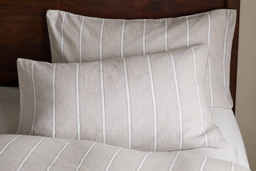 Mora Hemp & Cotton Housewife Pillowcases - Stone Grey