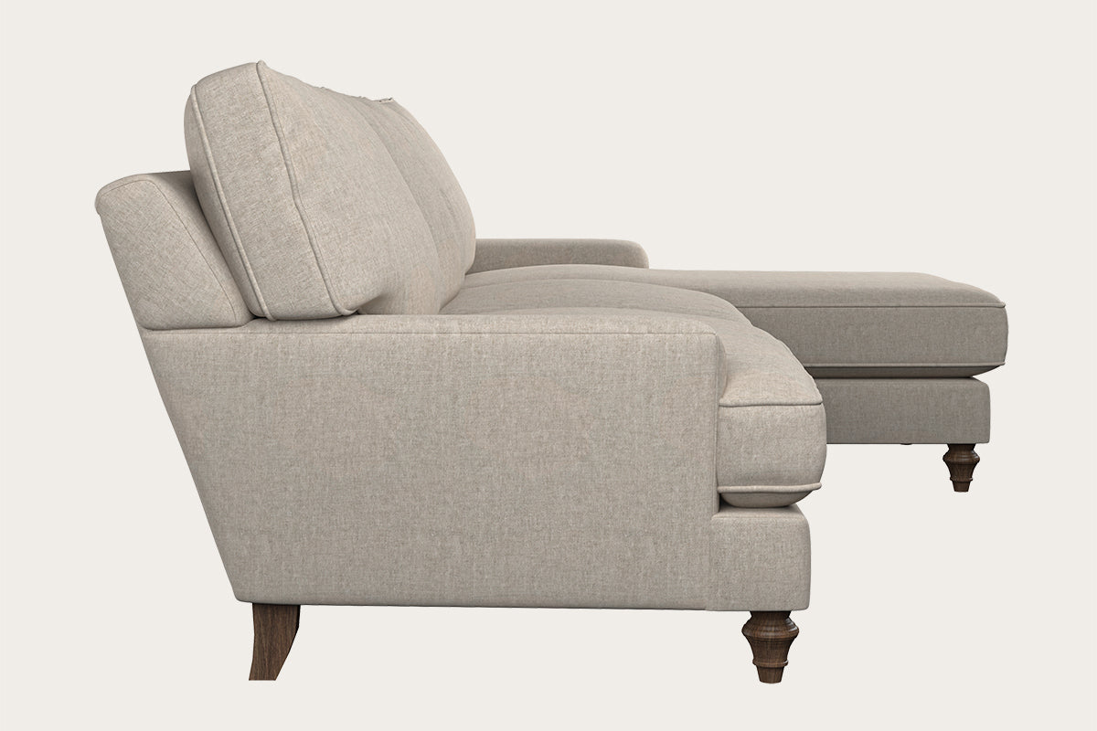 Marri Grand Right Hand Chaise Sofa - Brera Linen Natural