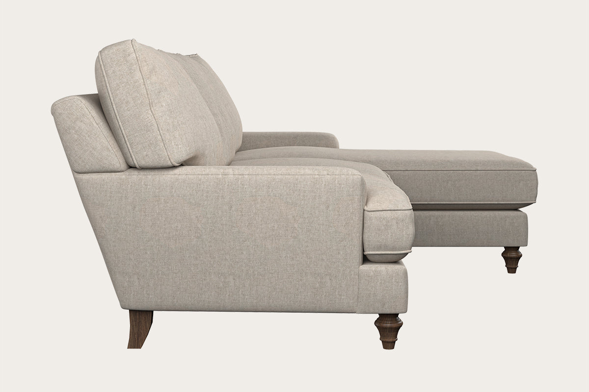 Marri Large Right Hand Chaise Sofa - Brera Linen Natural