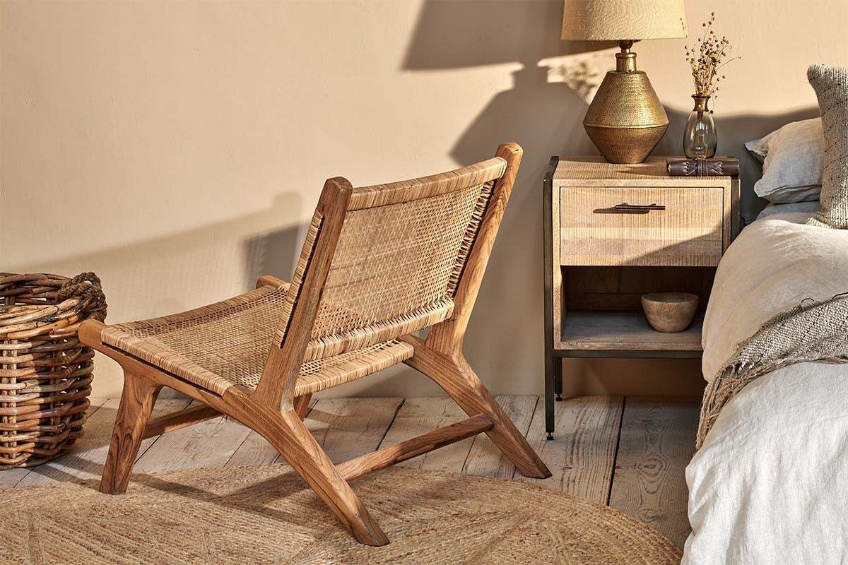 Madrisana Acacia & Rattan Woven Chair