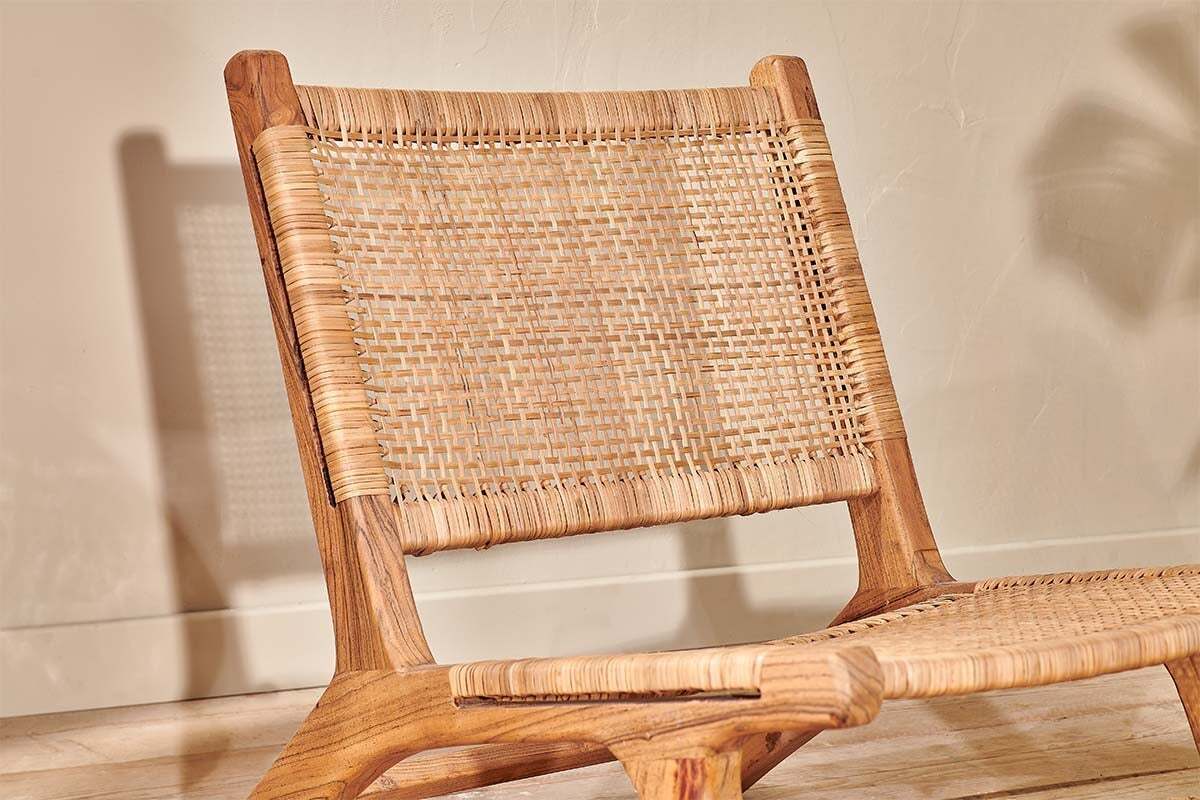 Madrisana Acacia & Rattan Woven Chair