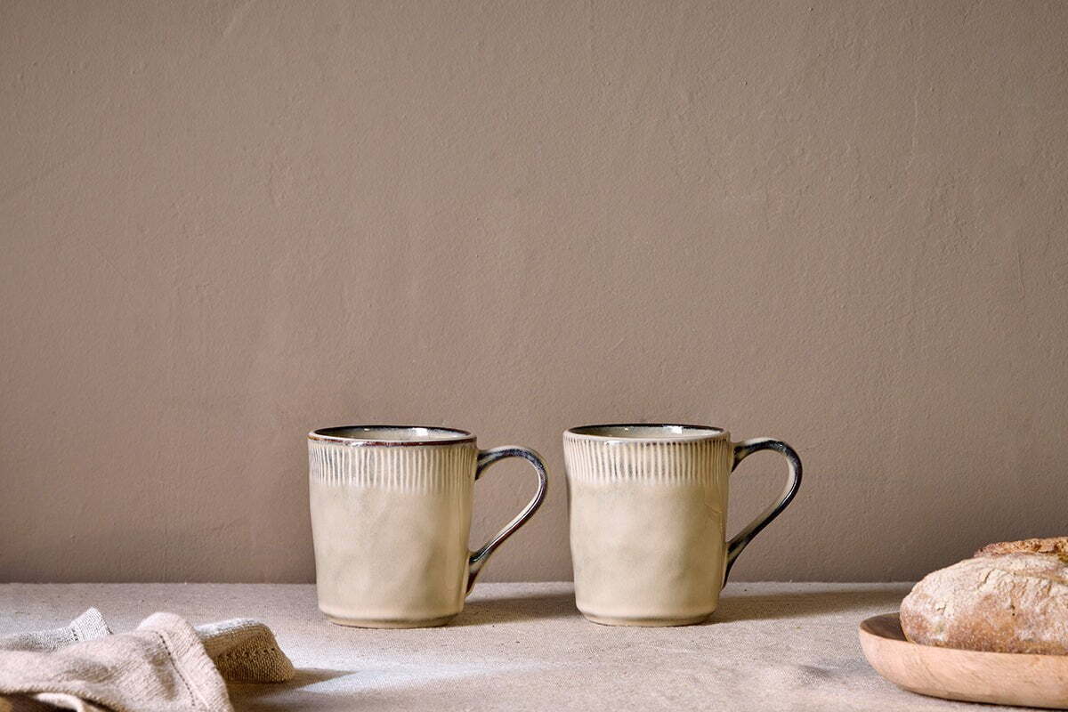 Malia Mug - Cream - (Set of 2)