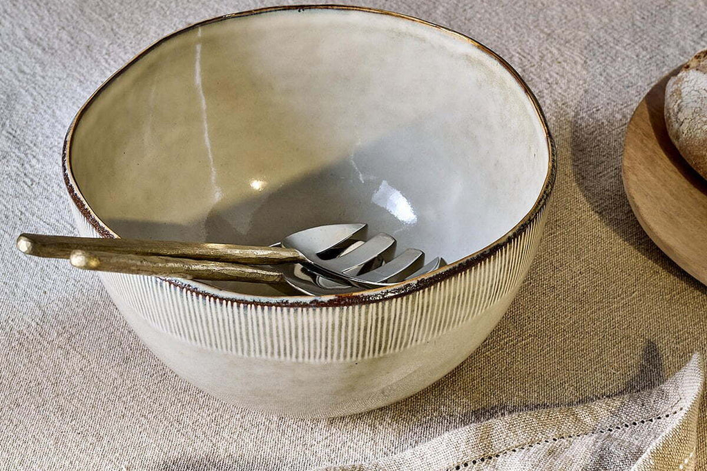 Malia Serving Bowl - Cream