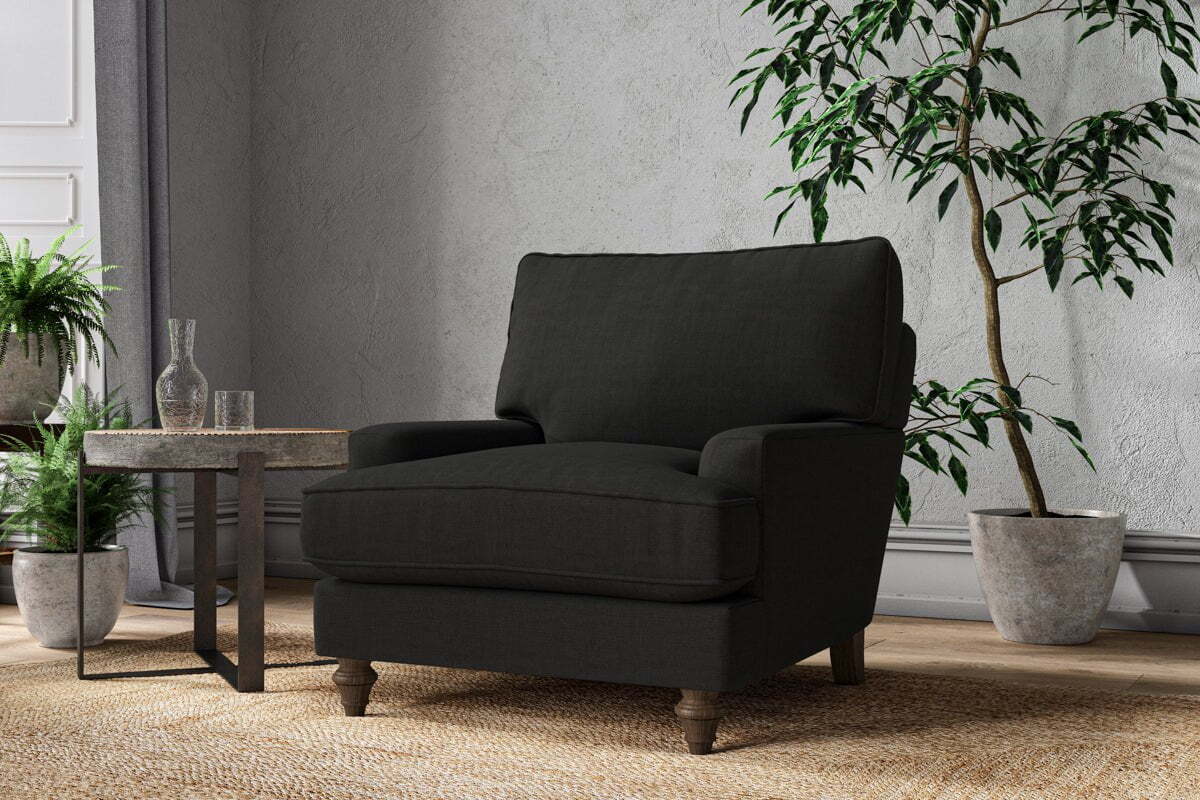 Marri Armchair - Brera Linen Charcoal