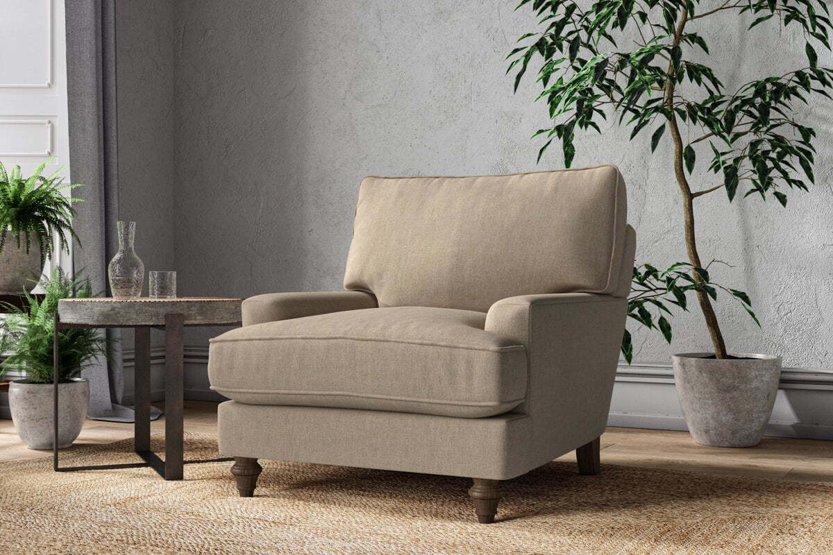 Marri Armchair - Brera Linen Pebble