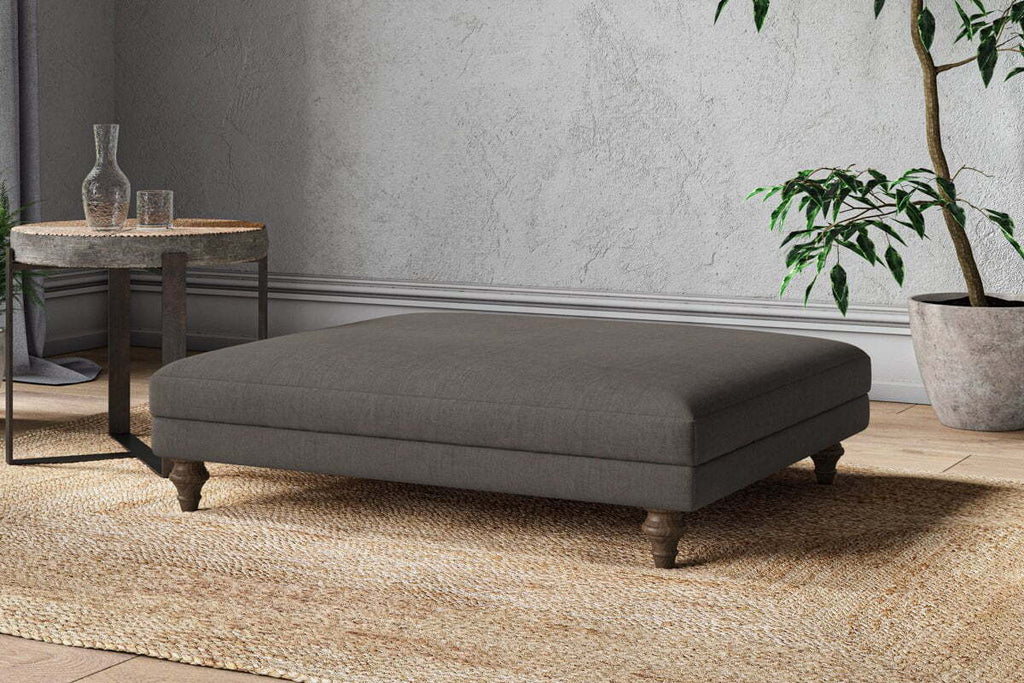 Marri Grand Footstool - Brera Linen Granite
