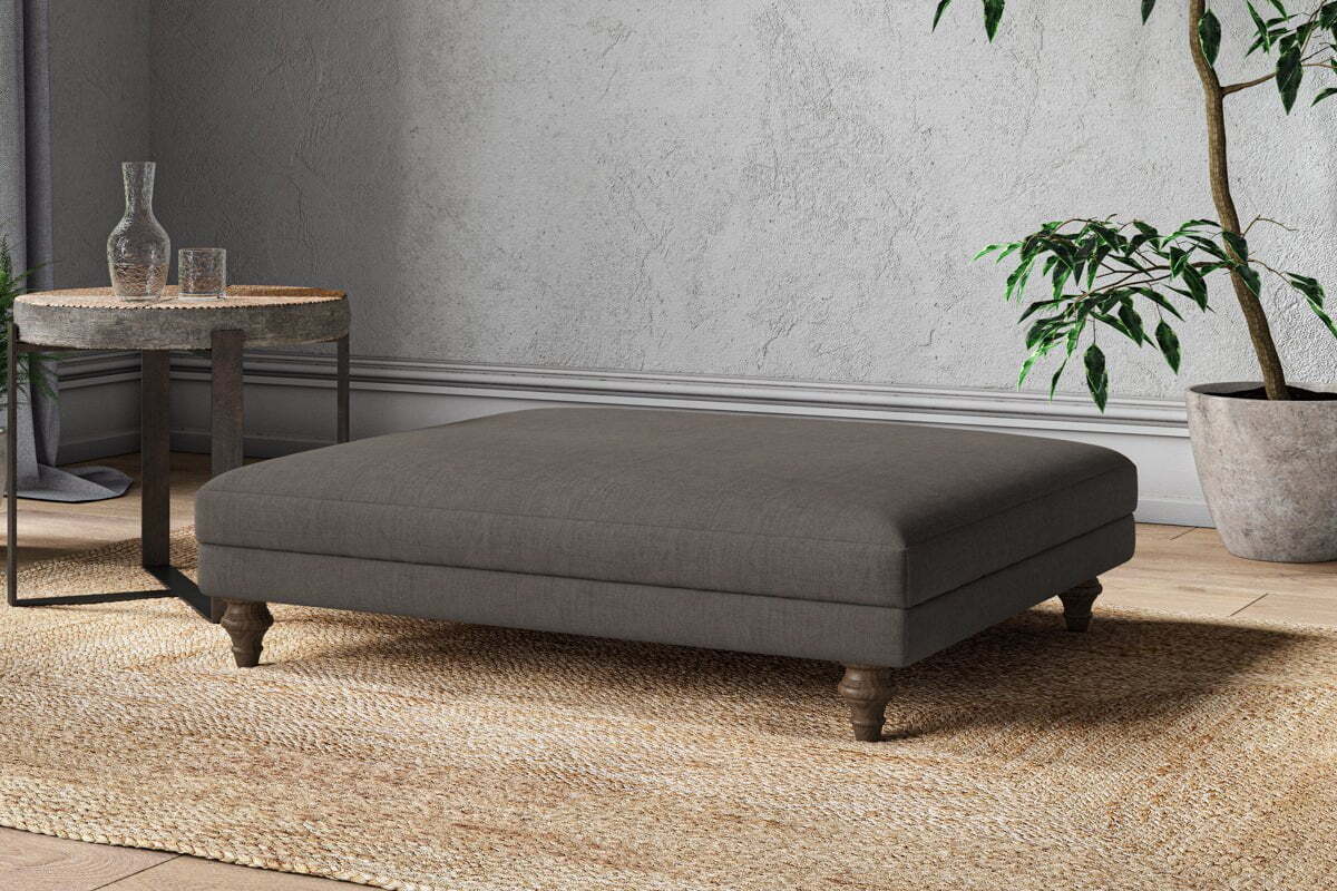 Marri Grand Footstool - Brera Linen Granite