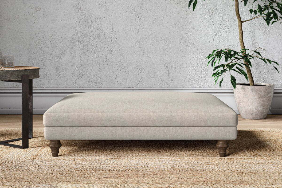 Marri Grand Footstool - Brera Linen Natural