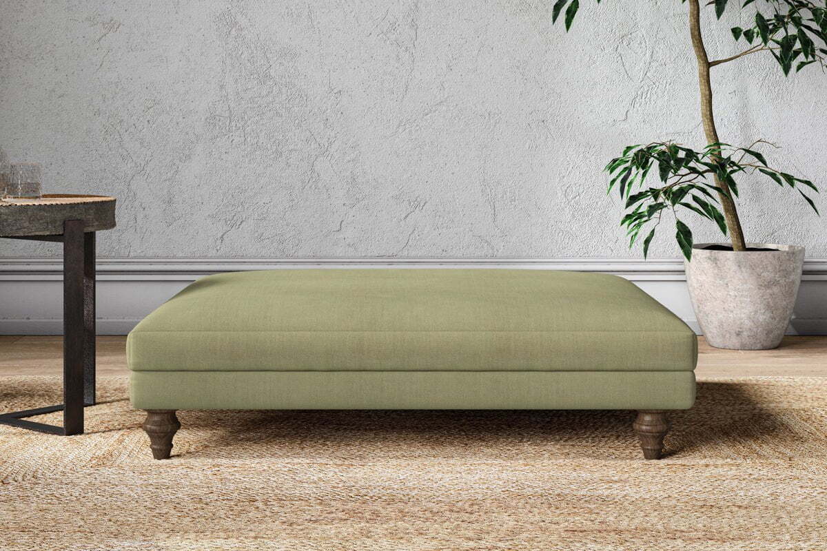 Marri Grand Footstool - Brera Linen Sage