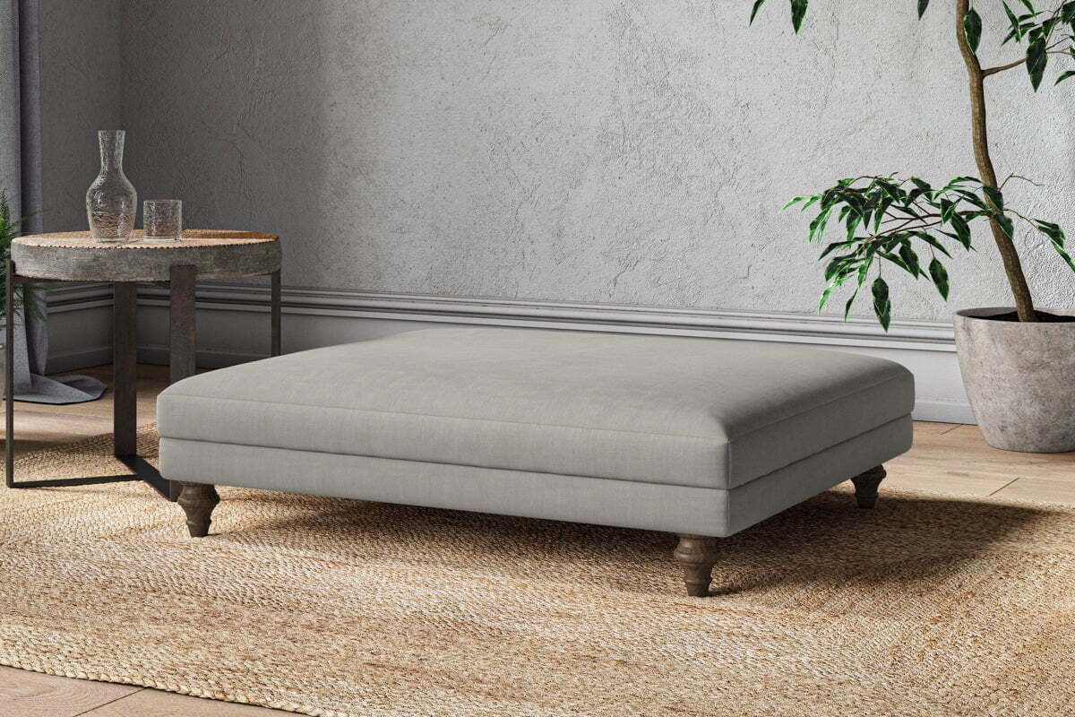 Marri Grand Footstool - Brera Linen Smoke