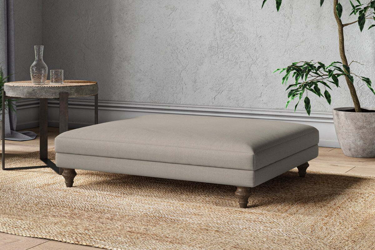 Marri Grand Footstool - Recycled Cotton Flax
