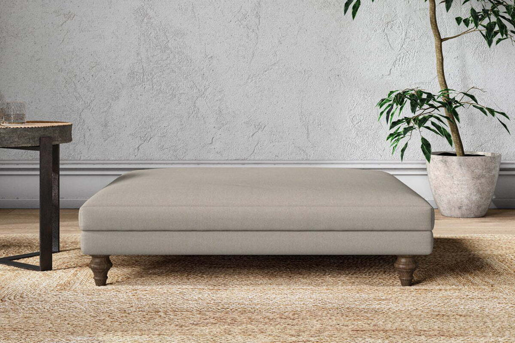 Marri Grand Footstool - Recycled Cotton Flax