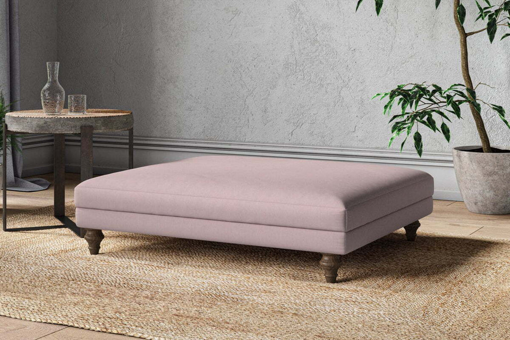 Marri Grand Footstool - Recycled Cotton Lavender