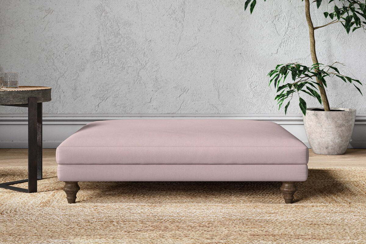 Marri Grand Footstool - Recycled Cotton Lavender