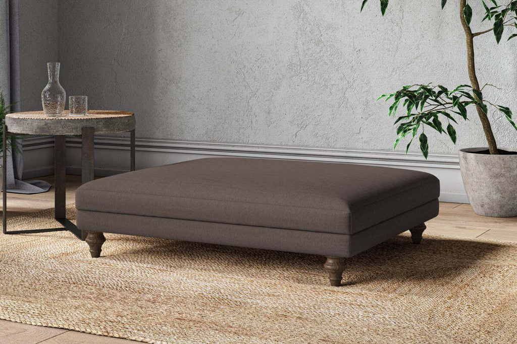Marri Grand Footstool - Recycled Cotton Mocha