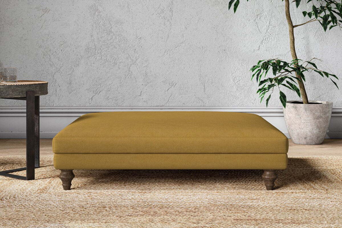 Marri Grand Footstool - Recycled Cotton Ochre