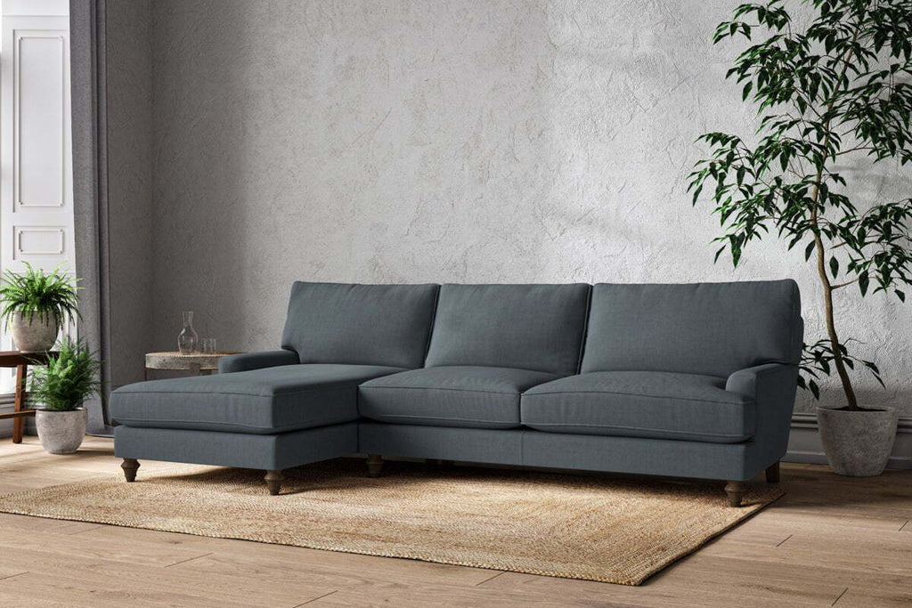 Marri Grand Left Hand Chaise Sofa - Brera Linen Dusk