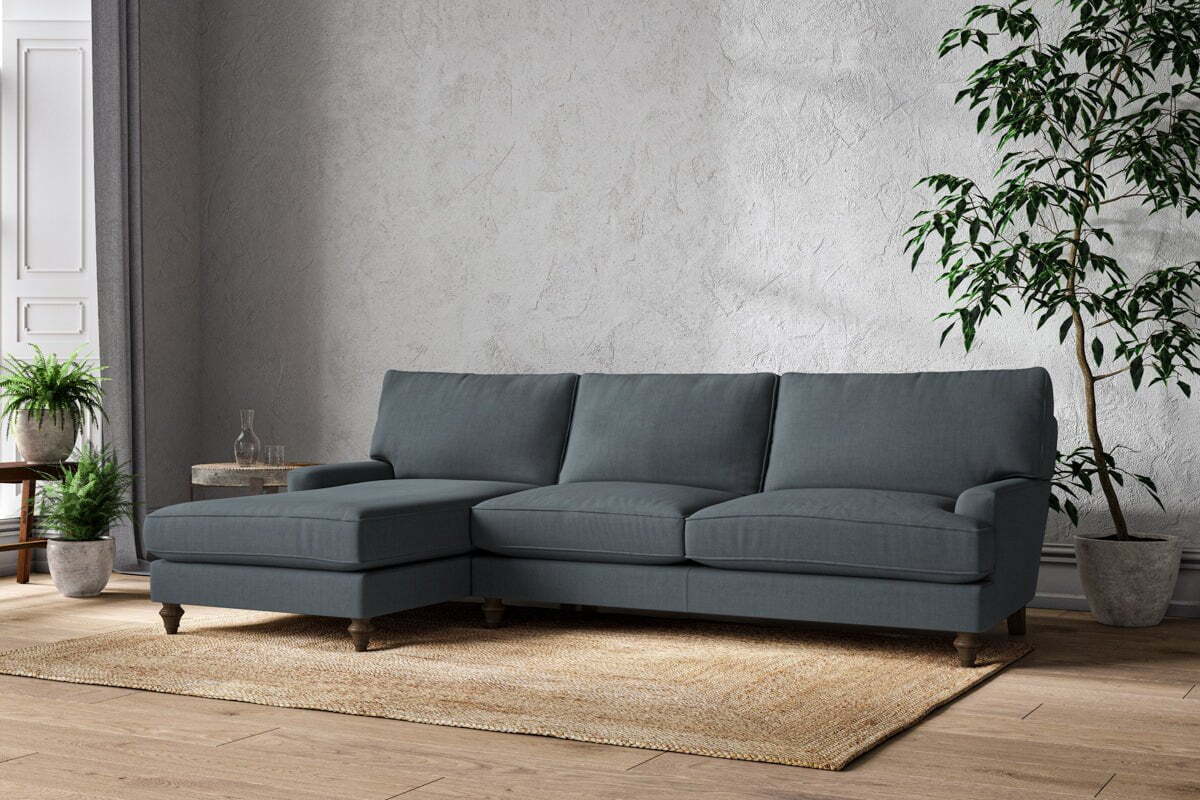 Marri Grand Left Hand Chaise Sofa - Brera Linen Dusk