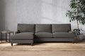 Marri Grand Left Hand Chaise Sofa - Brera Linen Granite