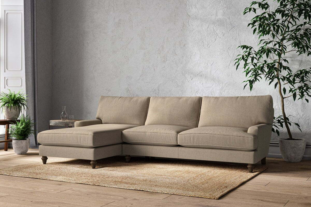 Marri Grand Left Hand Chaise Sofa - Brera Linen Pebble