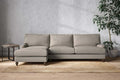 Marri Grand Left Hand Chaise Sofa - Recycled Cotton Flax