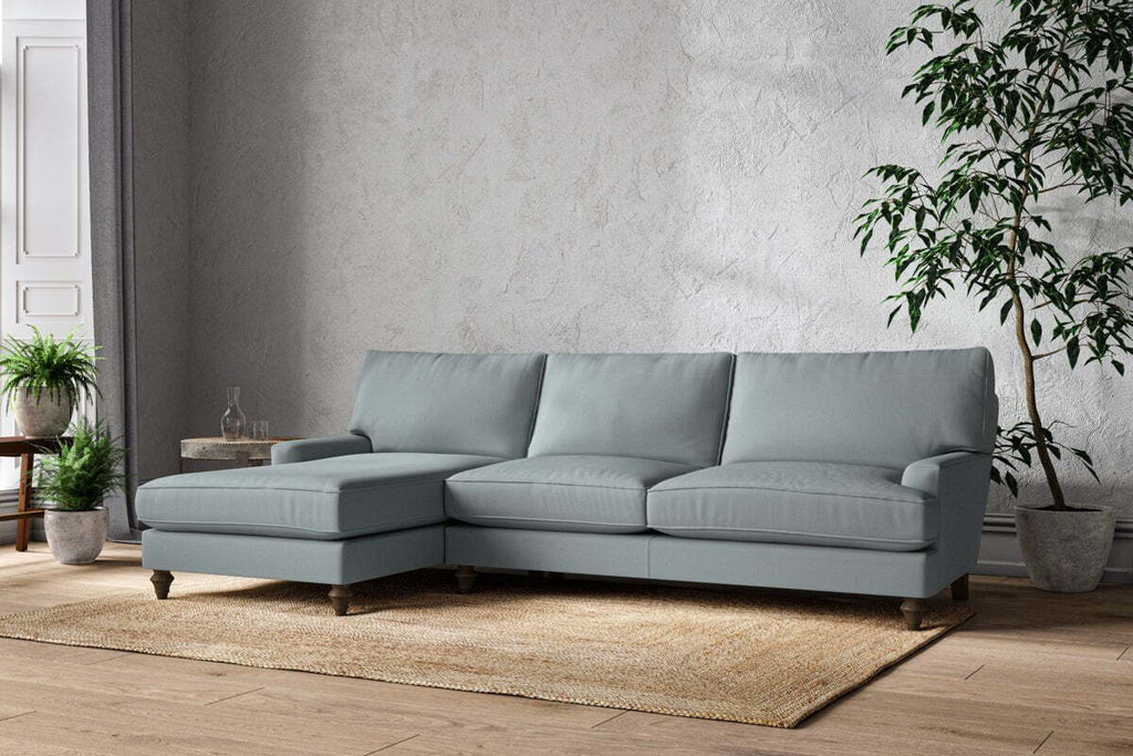 Marri Grand Left Hand Chaise Sofa - Recycled Cotton Horizon