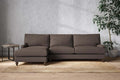 Marri Grand Left Hand Chaise Sofa - Recycled Cotton Mocha