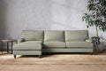 Marri Grand Left Hand Chaise Sofa - Recycled Cotton Seaspray