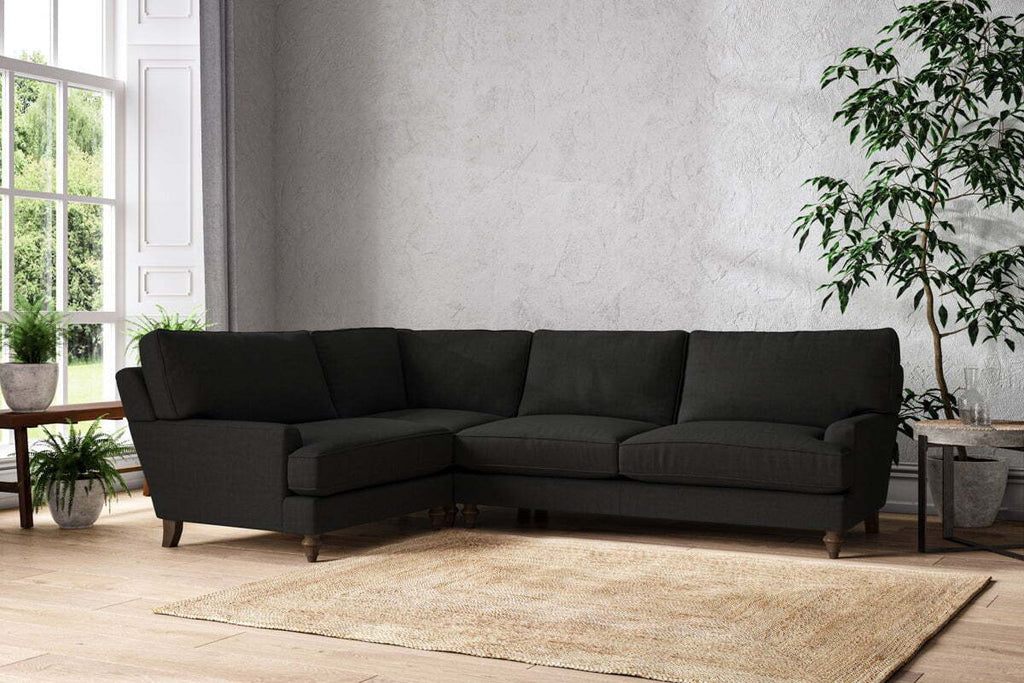 Marri Grand Left Hand Corner Sofa - Brera Linen Charcoal