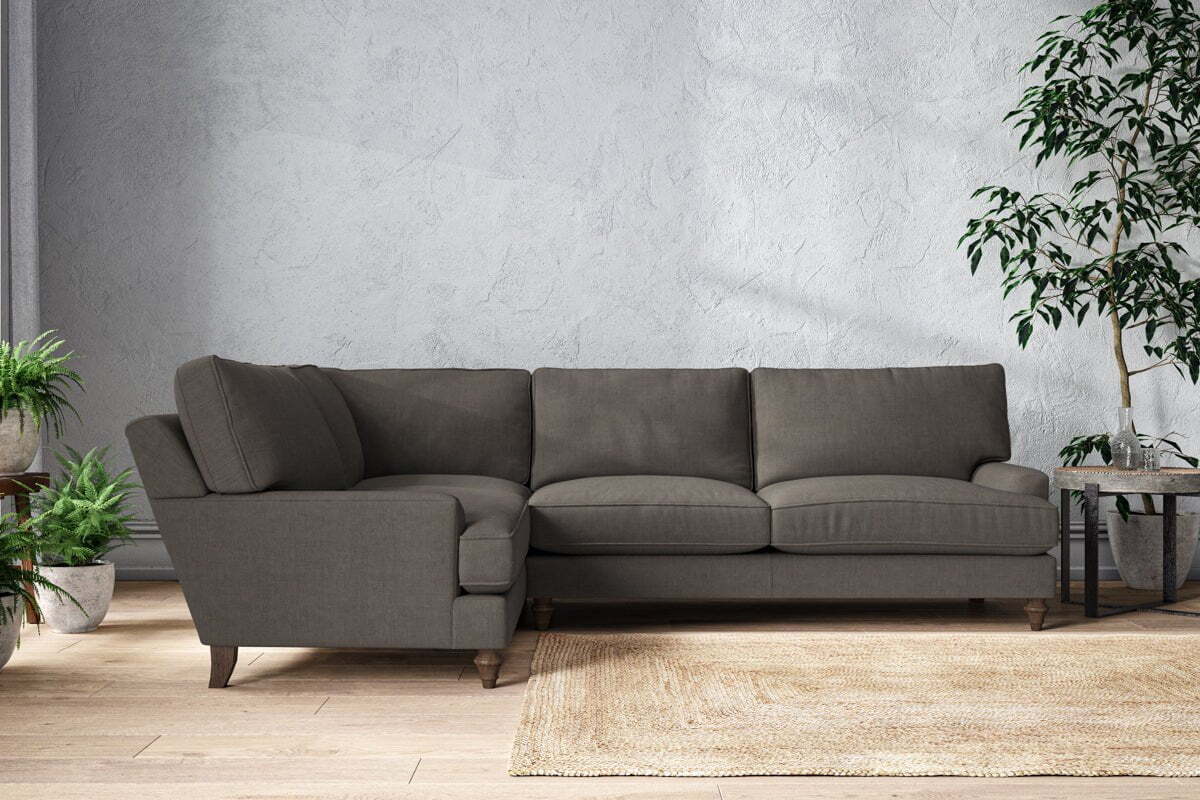 Marri Grand Left Hand Corner Sofa - Brera Linen Granite