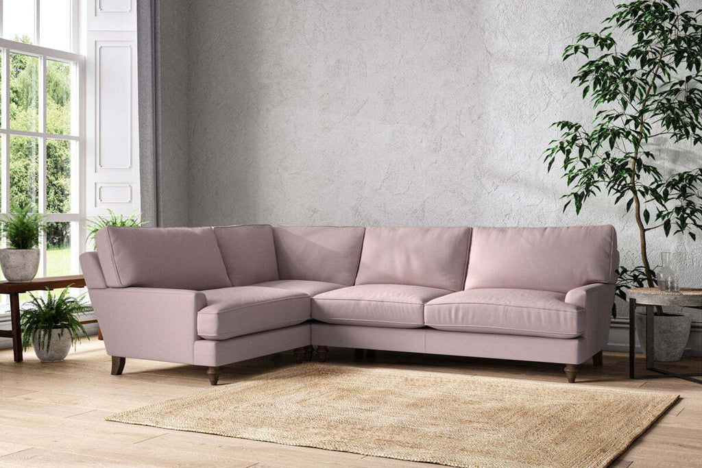 Marri Grand Left Hand Corner Sofa - Recycled Cotton Lavender