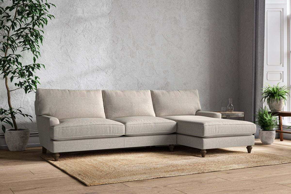 Marri Grand Right Hand Chaise Sofa - Brera Linen Natural