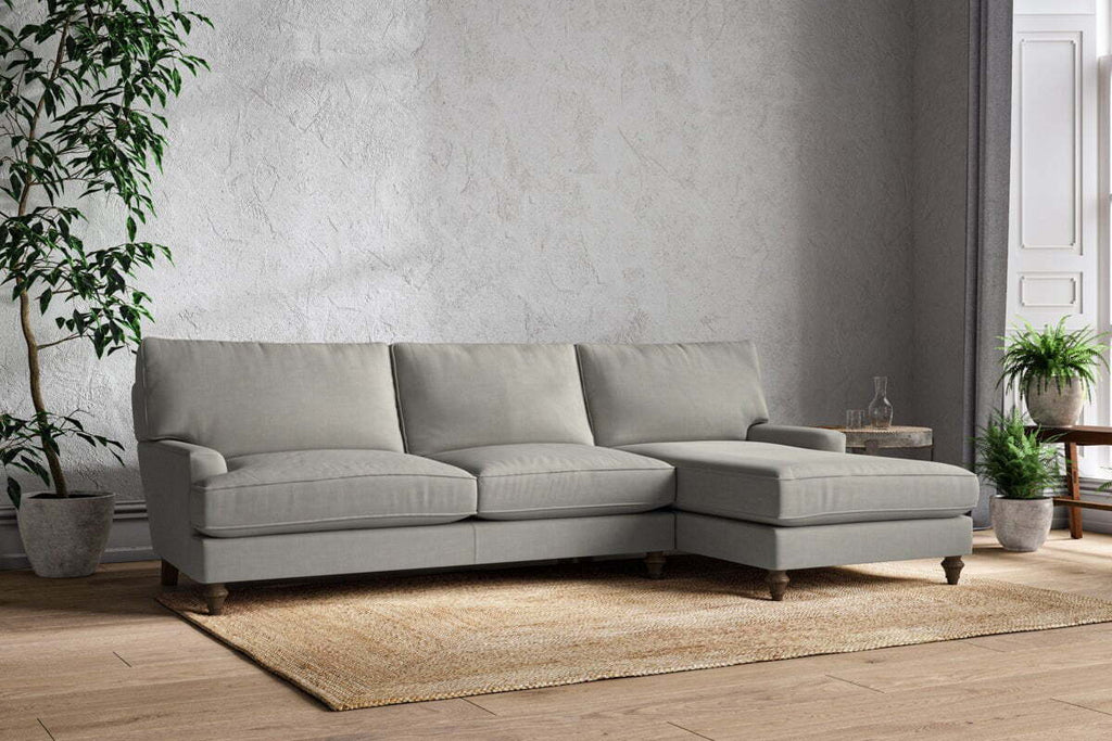 Marri Grand Right Hand Chaise Sofa - Brera Linen Smoke