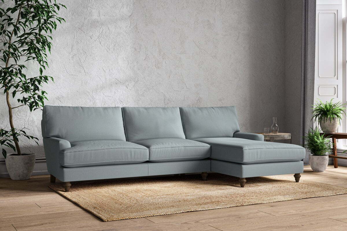 Marri Grand Right Hand Chaise Sofa - Recycled Cotton Horizon