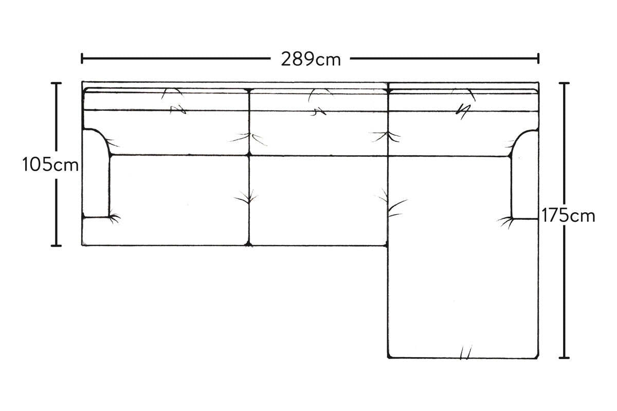 Marri Grand Right Hand Chaise Sofa - Recycled Cotton Seaspray