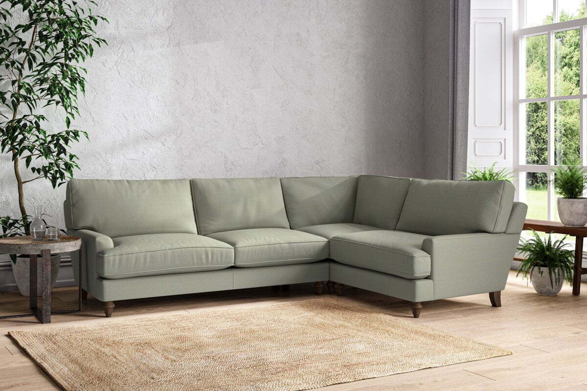 Marri Grand Right Hand Corner Sofa - Recycled Cotton Seaspray