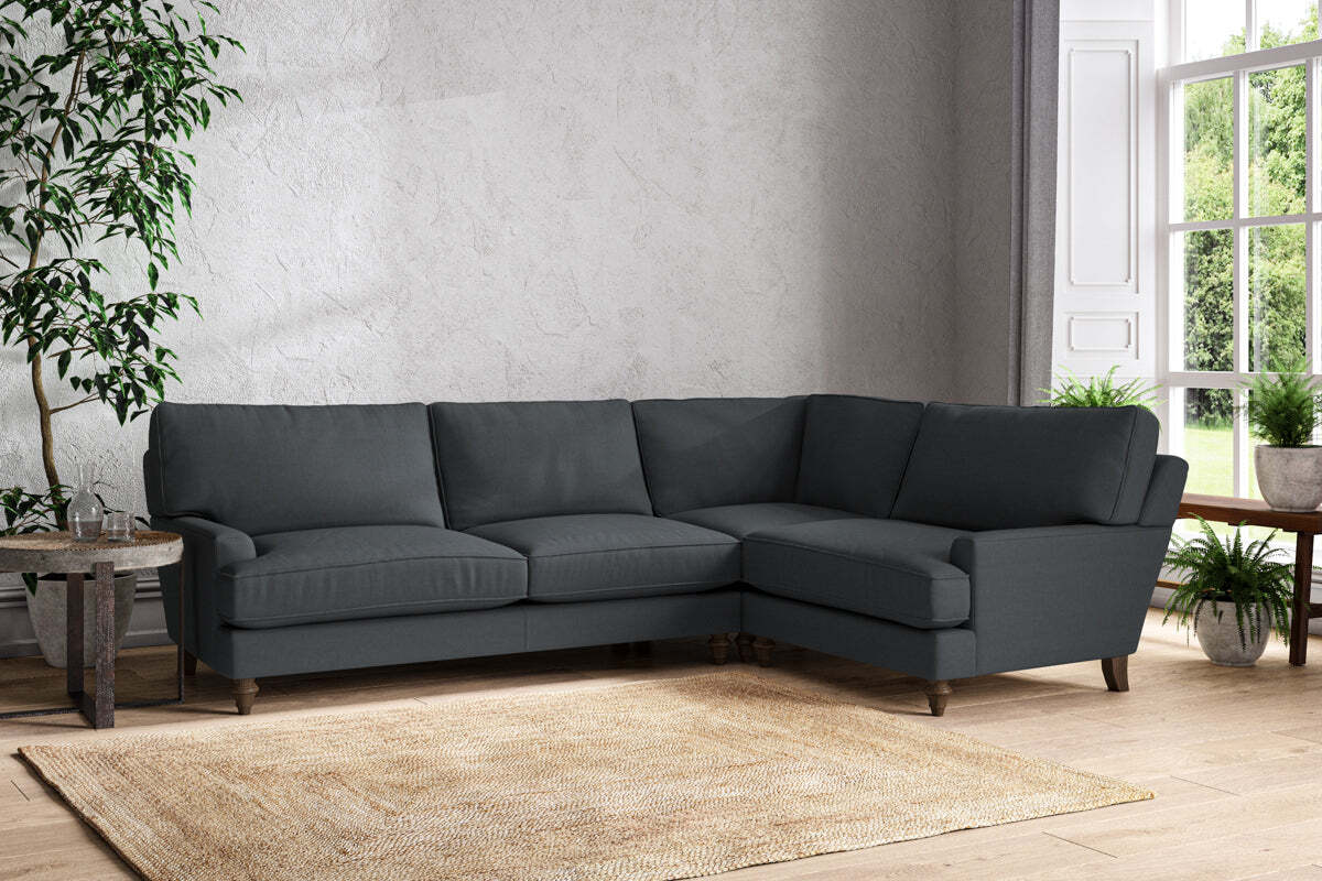 Marri Grand Right Hand Corner Sofa - Recycled Cotton Thunder