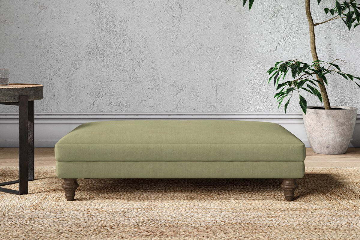 Marri Large Footstool - Brera Linen Sage