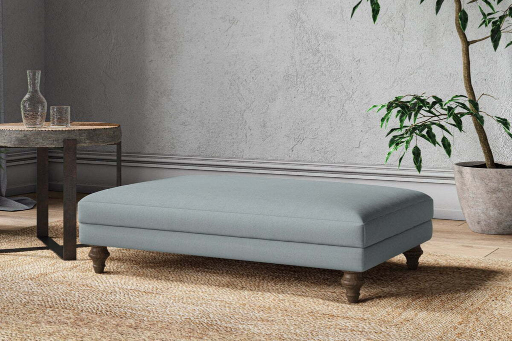 Marri Large Footstool - Recycled Cotton Horizon