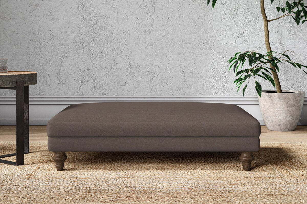 Marri Large Footstool - Recycled Cotton Mocha
