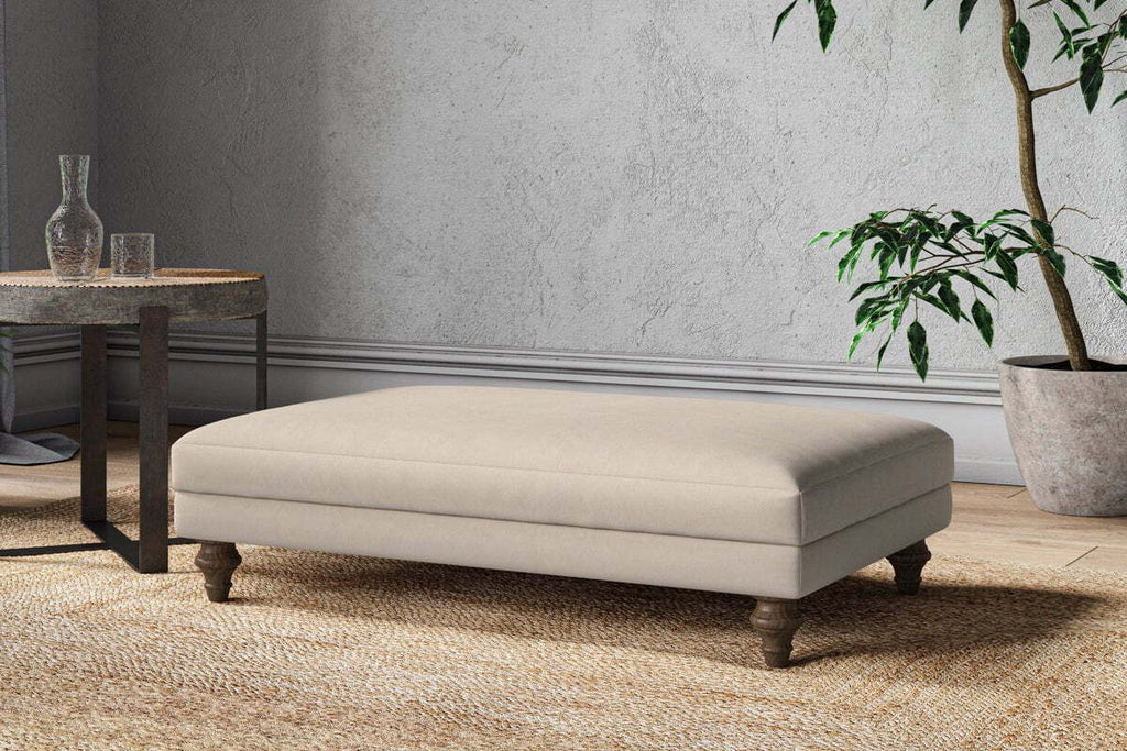 Marri Large Footstool - Recycled Cotton Natural