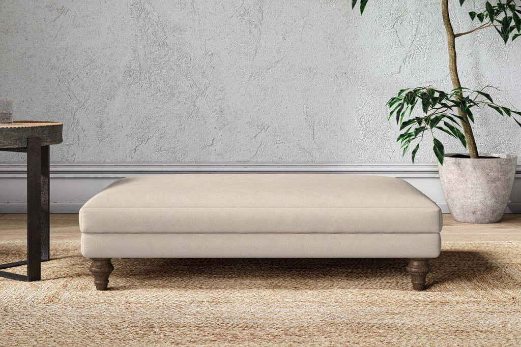 Marri Large Footstool - Recycled Cotton Natural