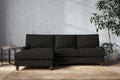 Marri Large Left Hand Chaise Sofa - Brera Linen Charcoal