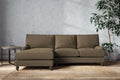 Marri Large Left Hand Chaise Sofa - Brera Linen Chestnut