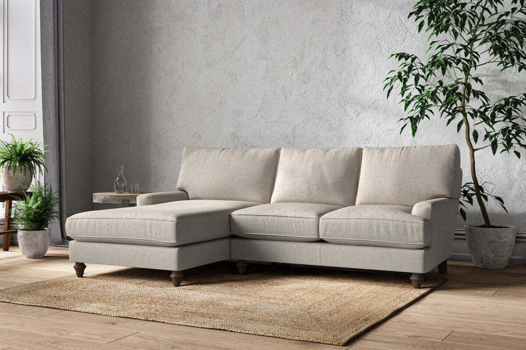 Marri Large Left Hand Chaise Sofa - Brera Linen Natural