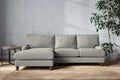 Marri Large Left Hand Chaise Sofa - Brera Linen Smoke