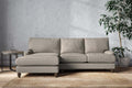 Marri Large Left Hand Chaise Sofa - Recycled Cotton Flax